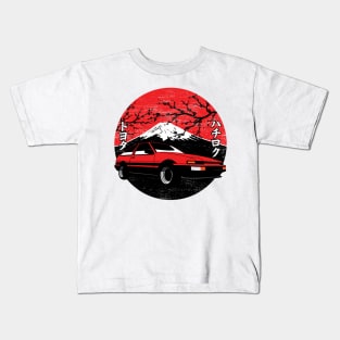 Mt Fuji Toyota Corolla AE86 Kids T-Shirt